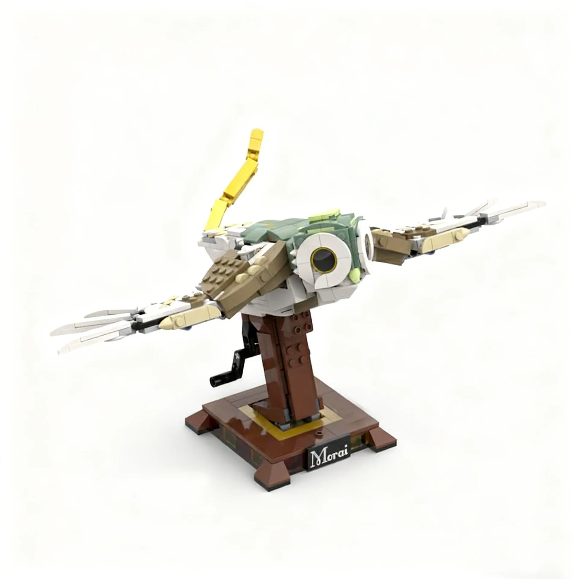 Modello di gufo Blocchi di costruzione Creatività Giocattolo educativo assemblato Serie di animali Nighthawk Ornamento da collezione Regalo di compleanno per bambini