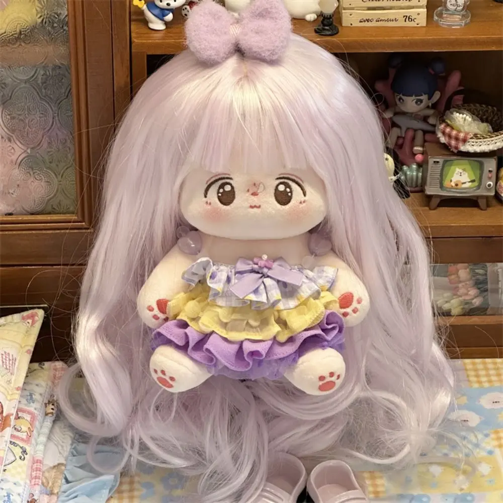 

Ponytail Long Curly Hair Cotton Doll Wig Clamping Soft Silk Idol Star Doll Hair Pink Purple Doll Chemical Fiber Wig Plush Doll
