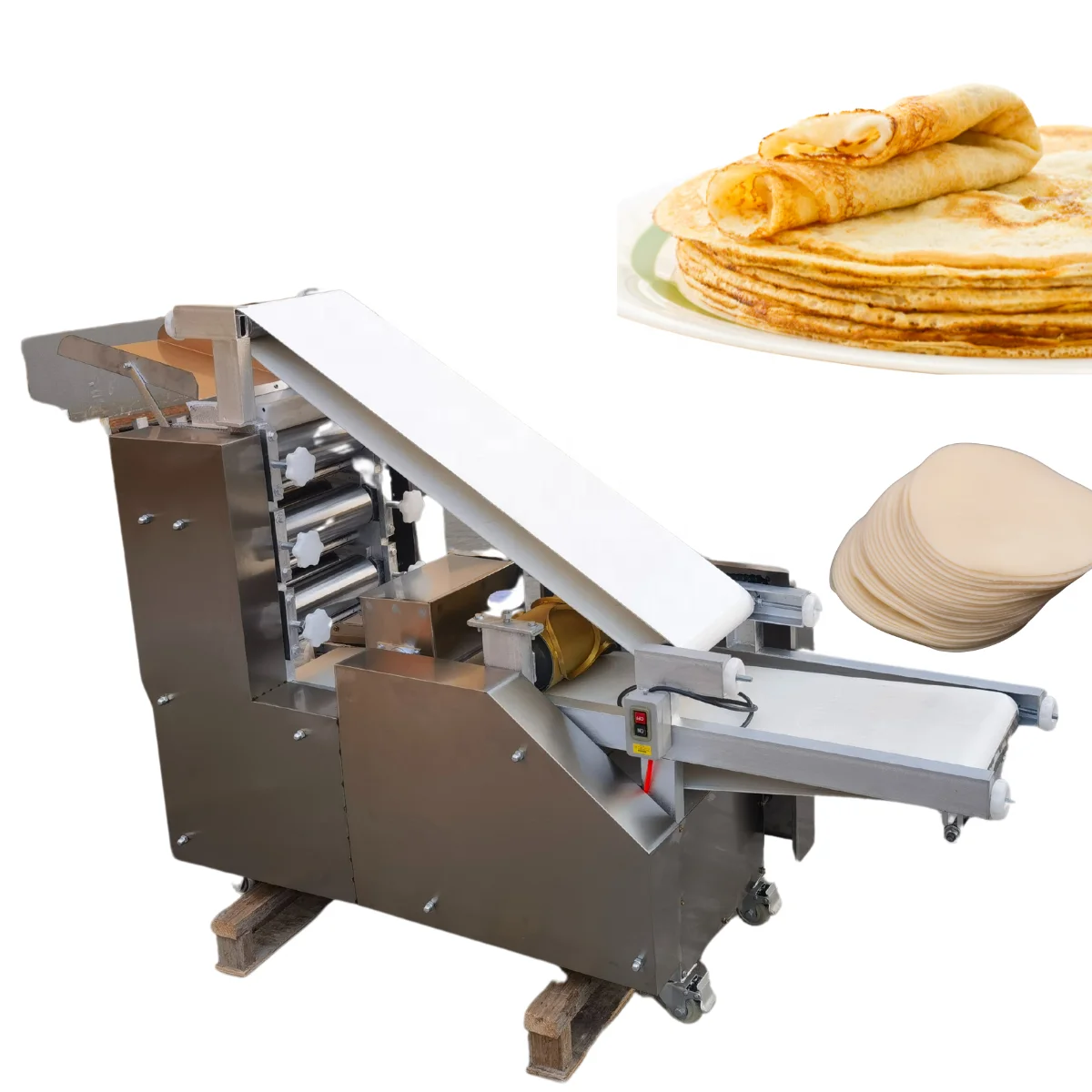 

Food Industry Automatic Thin Pancake Machine Maquina De Tortillas De Harina Electric Roti Maker Machine Chapati Making Machine