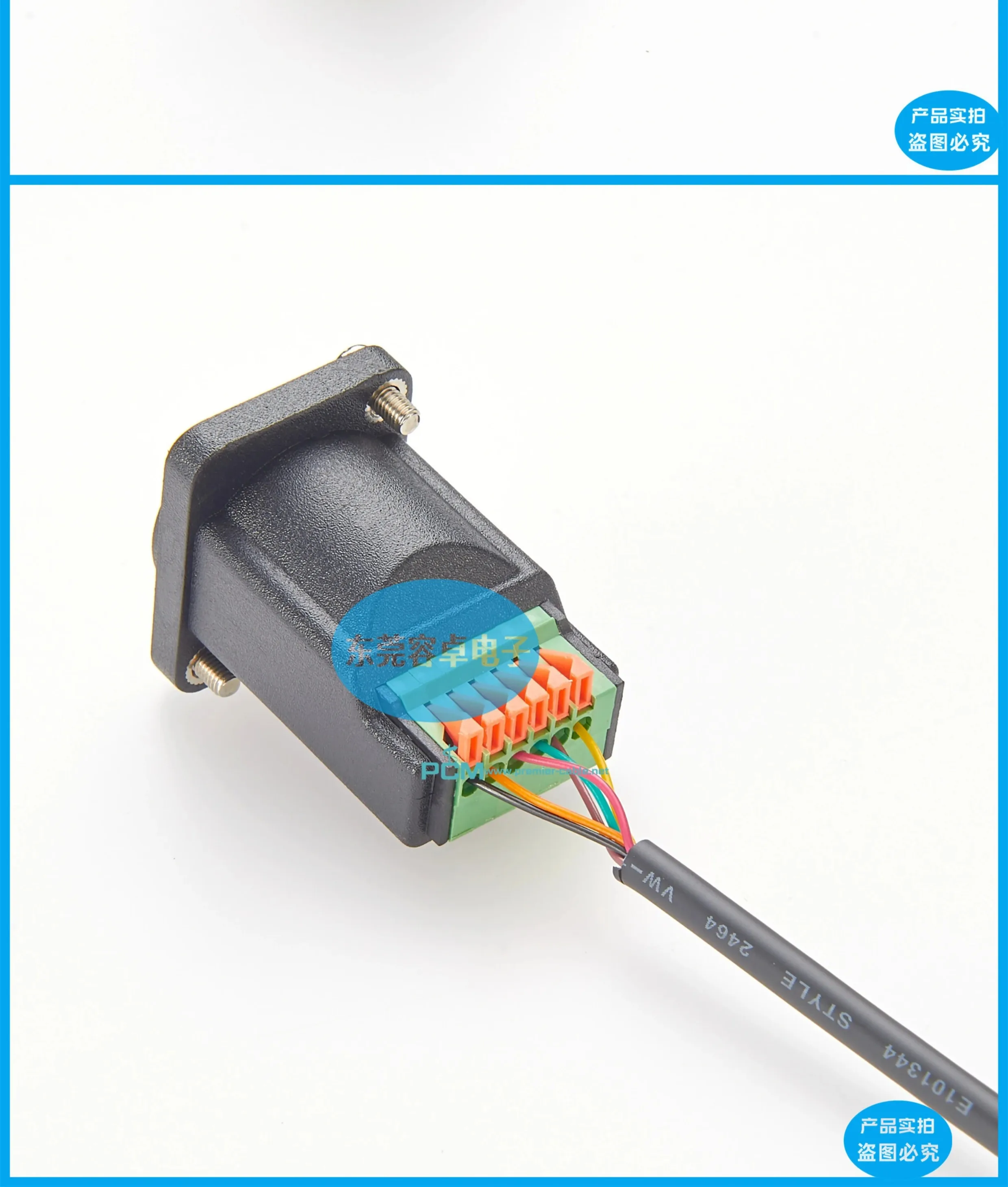 Panel-Mount D-Flange Socket RJ11 RJ12 to 6-Pin Terminal Block Solderless RJ12 Terminal Block