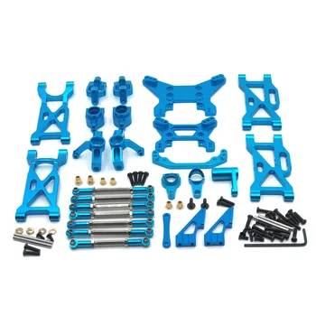 मेटल अपग्रेड मॉडिफिकेशन टाई रॉड स्टीयरिंग कप स्विंग आर्म शॉक ब्रैकेट 11 पीस सेट WLtoys 1/10 104001 104002 RC कार पार्ट्स के लिए 10 best sales wltoys 104002 - №5