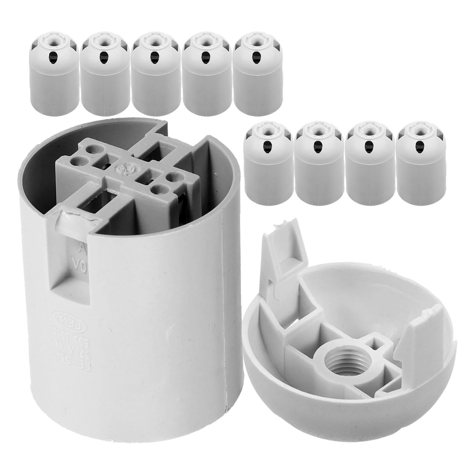 10pcs Bulb Socket Outdoor Light Socket E27 Base Bulb Holder Light Socket Outlet lamp socket lamp knob replacement