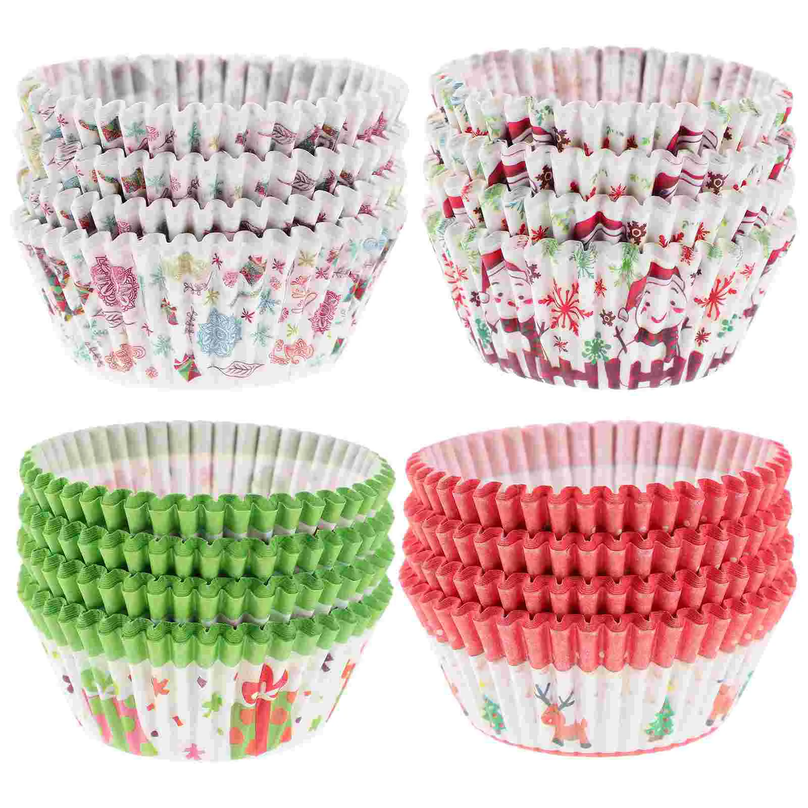 400pcs Christmas Element Cupcake Baking Holders Greaseproof Muffin Liners Disposable Baking Cups small paper cupcake wrapper