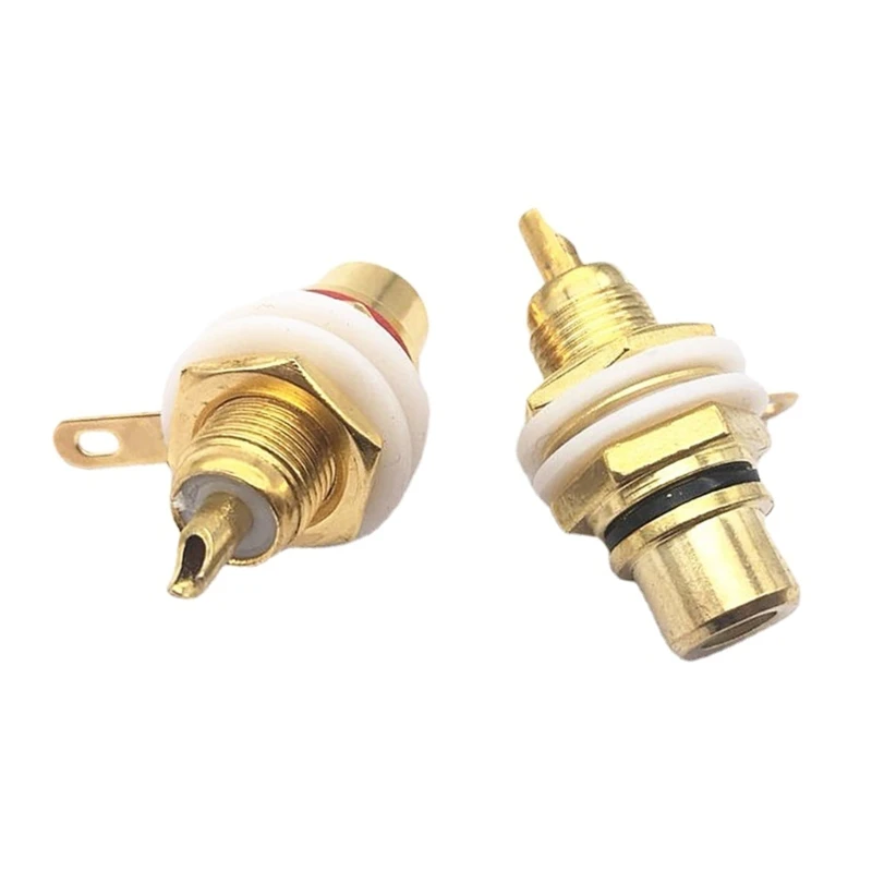 RCA-Female Socket Connector Chassis Paneel Mount Adapter Terminal- Plug 3.5