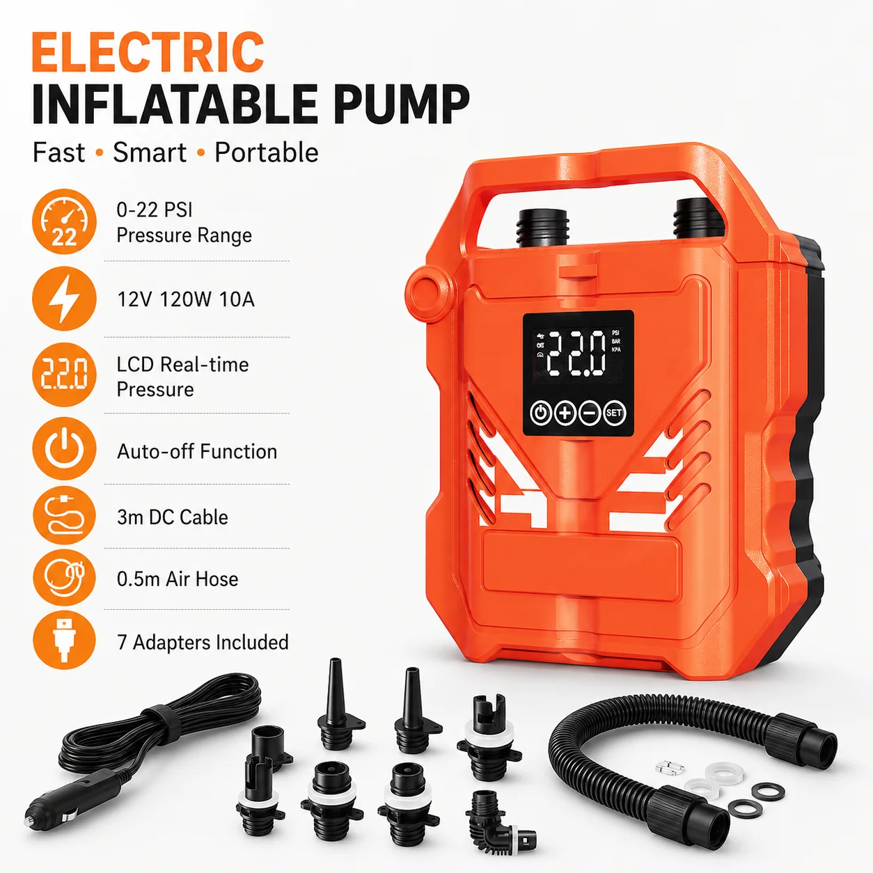 Bomba de Aire Eléctrica Automá - Inflatable Boat Electric Pump reseña y precio