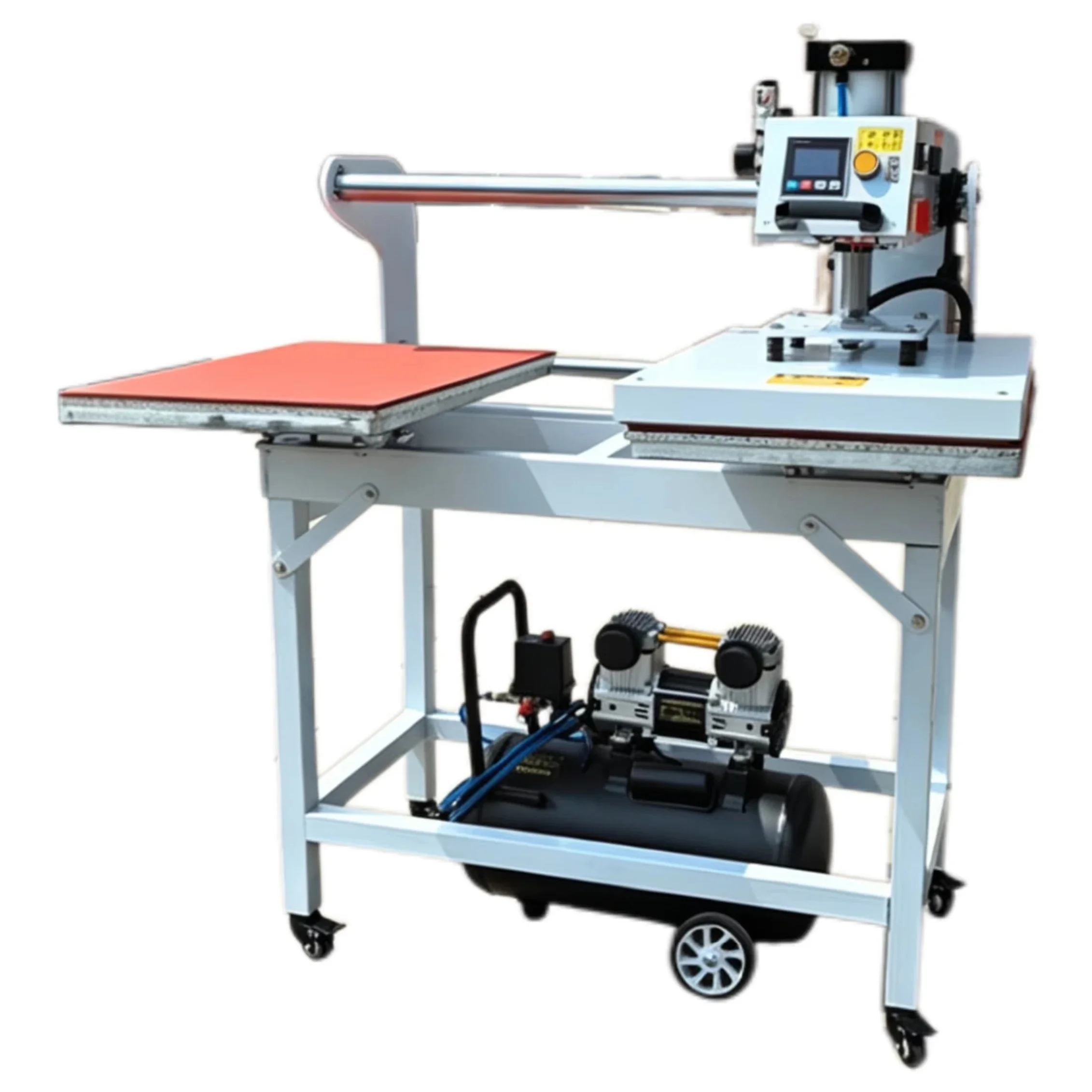 40x60cm Double Station Pneumatic Heat Transfer Press 3 Heating Plates  Industrial Heat Press for T-shirt Garment Printing