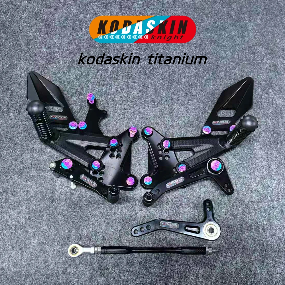 KODASKIN Titanium golden screw For KAWASAKI zx-4r zx-4rr zx-25r ZX-25RR CNC Rearset Adjustable Foot Rset Racing Front Pedal