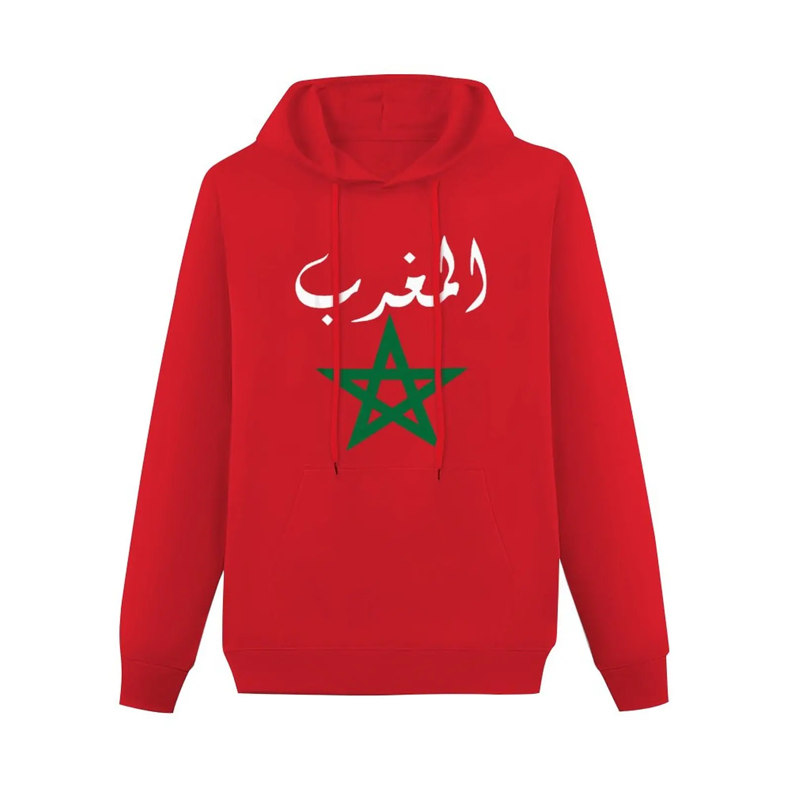 Homens Mulheres Hoodies Marrocos Bandeira Marroquino Mapa Do País Hoodie Pullover Com Capuz Hip Hop Camisola De Algodão Unisex