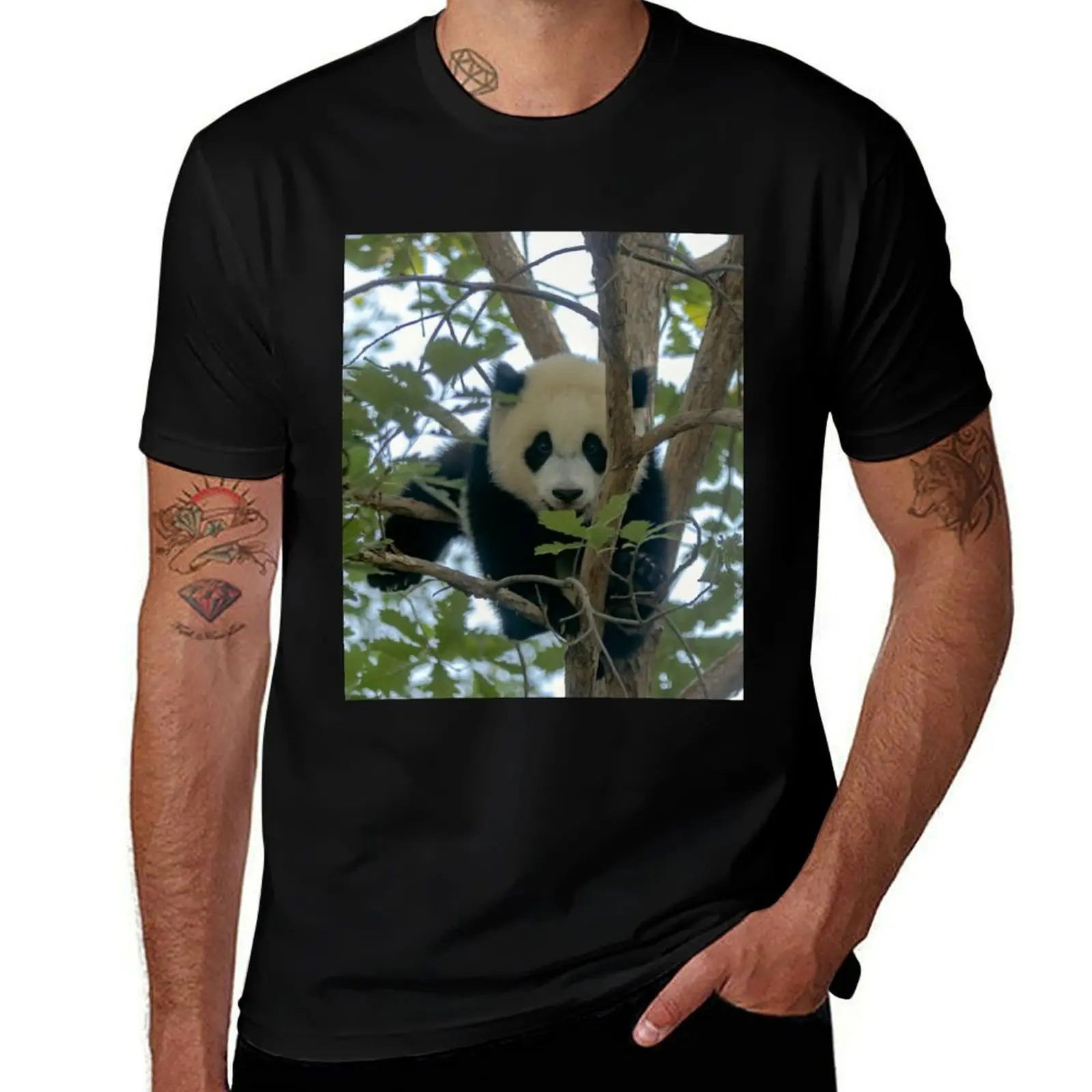 

Baby Panda Xiao Qi Ji at the National Zoo T-Shirt designer shirts T-shirts man oversized t shirt t shirts for men cotton