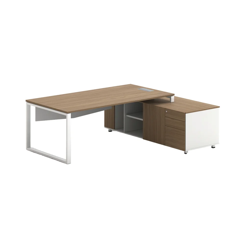 Light  Modern Large Office Desk for Executives Managers CEOs Durable Wooden Panel Design Home Office Building Furniture