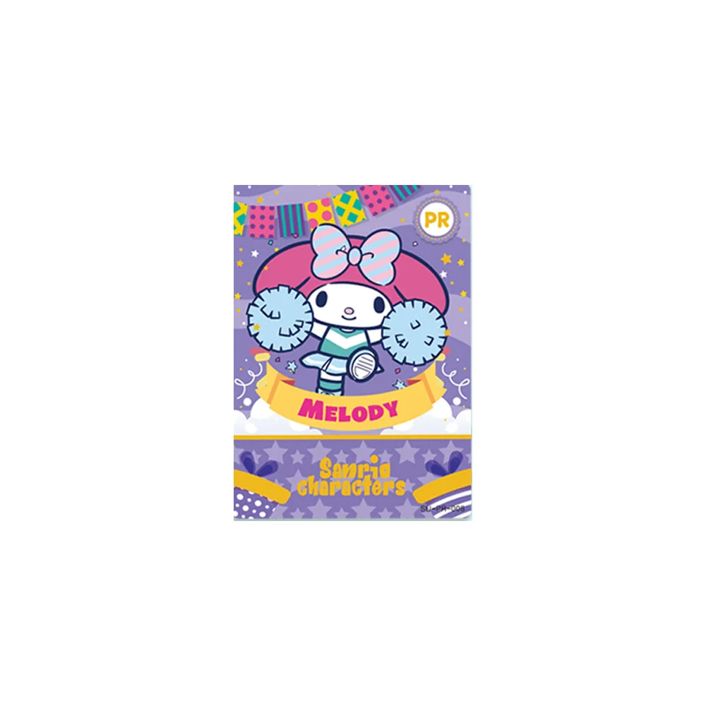 Sanrio Hello Kitty Collectible Cards  Kuromi Melody Cinnamoroll Cartoon Shining Game Trading Cards Children Gifts