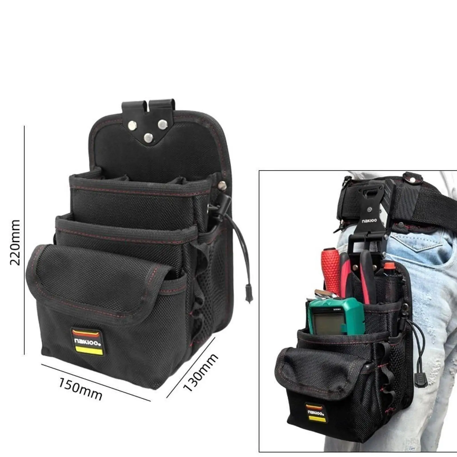 Hardware Tool Belt Bag Storage Waist Pack for Repairman Craftsmen