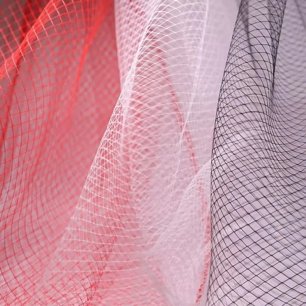 Hair Accessories Mesh Ribbon Veil 25cm Width Hat Trimming DIY Fascinator Hat Big Hole Big Hole Net Veil Wedding Accessories