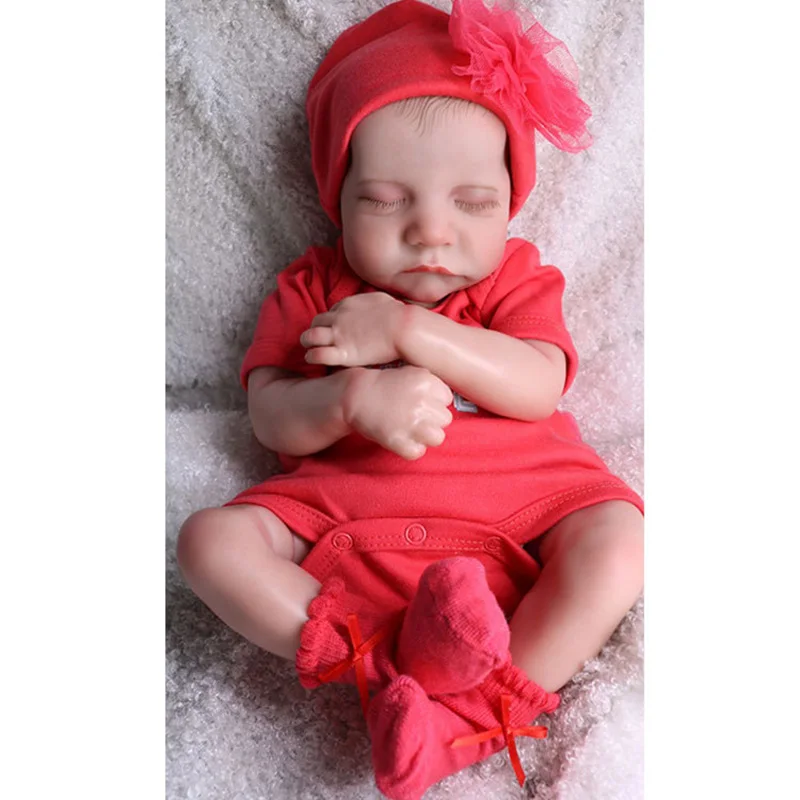 

45cm Finished Reborn Dolls Levi Vinly Touch Soft Sleeping Baby Doll Lifelike 3D Skin Visible Veins High Quality