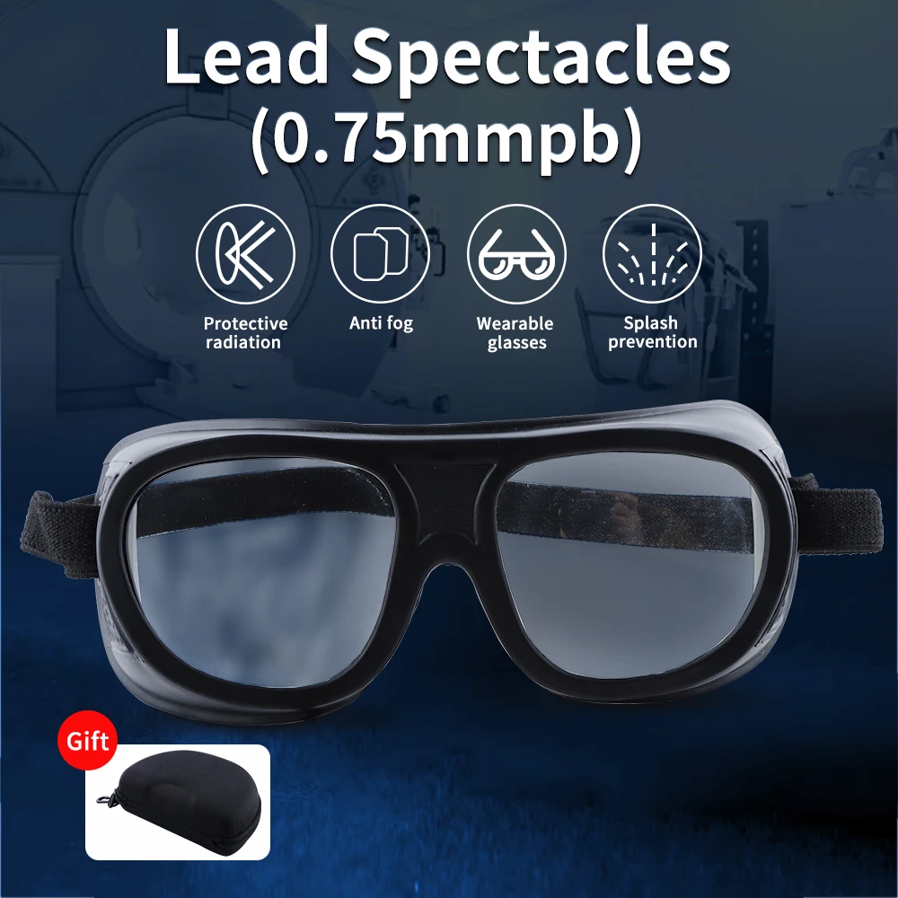 Genuine Nuclear Radiation Protective Lead Spectacles All Defense X-Ray Gamma Ray Protective 0.75mmpb Lead Glasses Safety Glasses