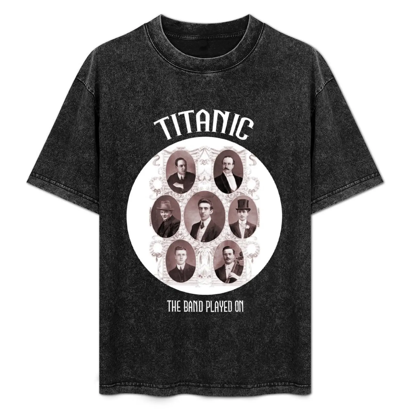 タイタニックヒーローズ-ヴィンテージクルーズ沈没船-大西洋航海-tシャツ-ベーシック半袖コットンブレンドtシャツ