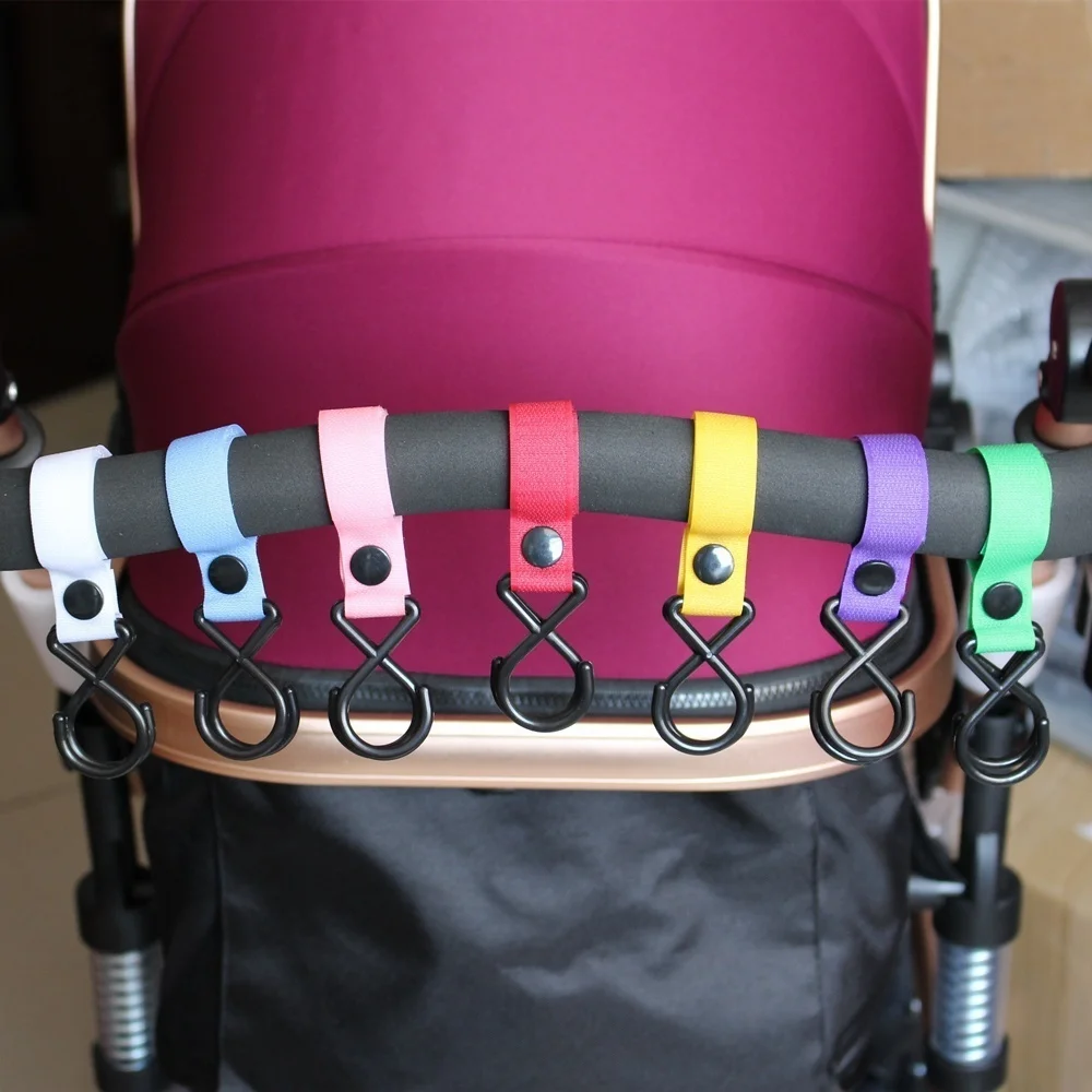 3pcs Baby Stroller Hook Clips General Strong 2 Hooks Strap Hanger Baby Stroller Accessories Hook Han