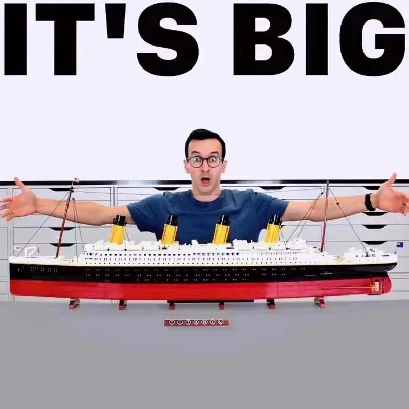 9090 Uds Titanic barco de crucero grande barco de vapor 99023 10294 ladrillos Juguetes de bloques de construcción regalos de cumpleaños y Navidad compatibles