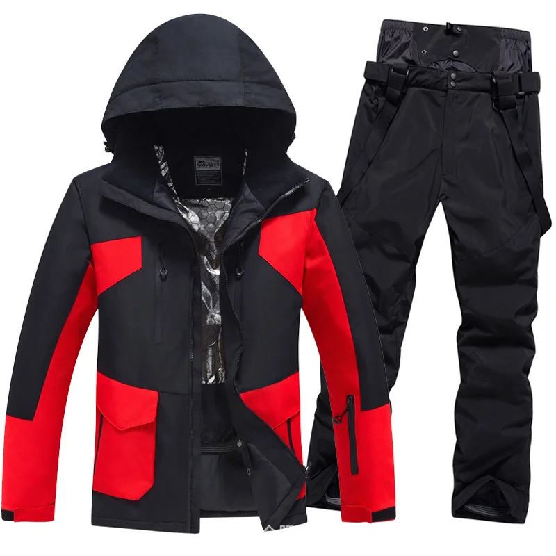 Color block, Men and Women, Winter Snow Wear, Snow Ski Suit Sets, Snowboarding Clothes, Ski Jackets and Pants, Ski Suit Jacket