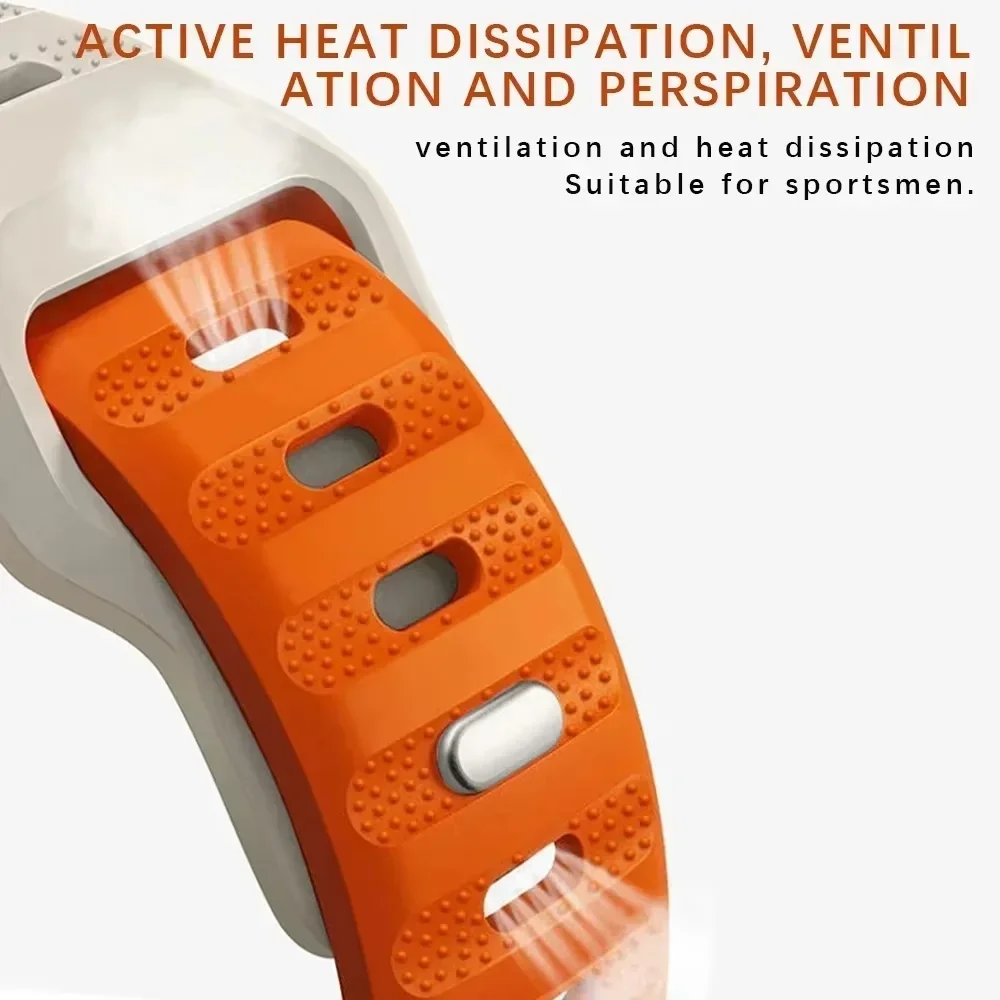 حزام سيليكون لساعة سامسونج جالاكسي الترا 47 ملم، سوار رياضي ناعم، سوار معصم قابل للتنفس لهاتف سامسونج جالاكسي الترا