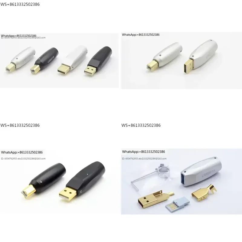 Fever grade gold-plated USB data cable DIY 2.0 flat square port plug AB type connector
