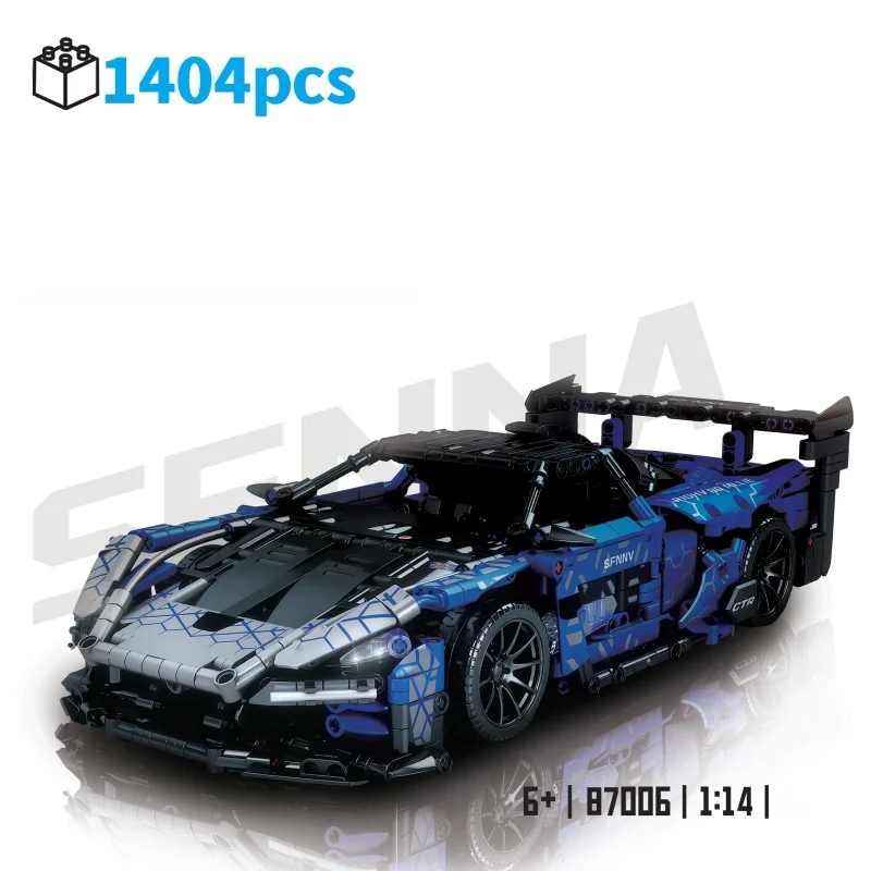 Technical McLarened Sena City Racing Car Building Blocks MOC 42123 Bricks Super Sports Cars Model Boys Assembly Toys Kid Gifts