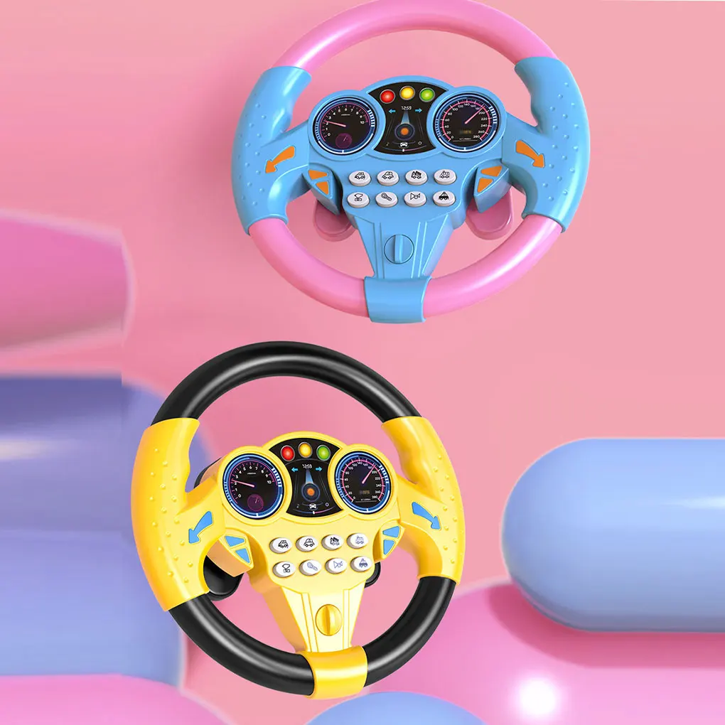 AssortedColor Car Simulation Steering Wheel Toy For Kids With Vibrant Colors Steering Wheel Toys