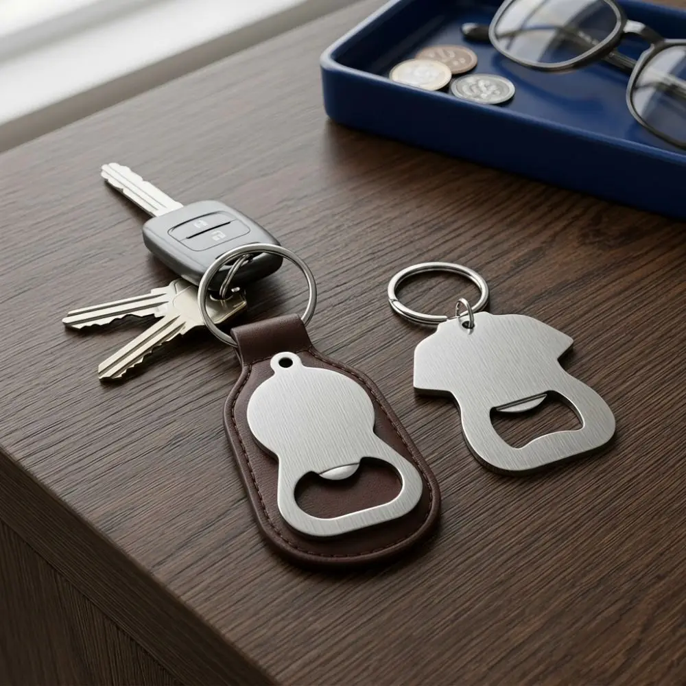 Portable Stainless Steel Beer Bottle Opener Simple Drink Starter Portable Bottle Opener Bag Hanging Key Chain Pendant Camping