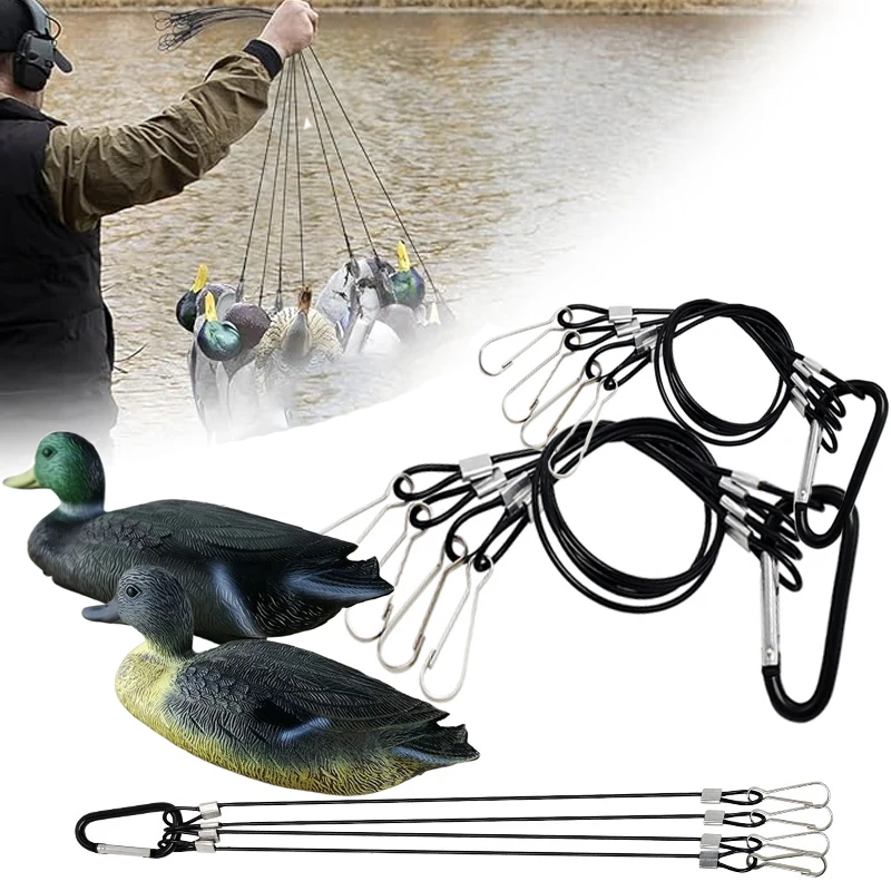 Duck Decoy Rig for Waterfowl Hunting - 3M Outdoors  Rig Line Accessories Coated Tangle Free Cable Decoy Anchors for Duck Hunting