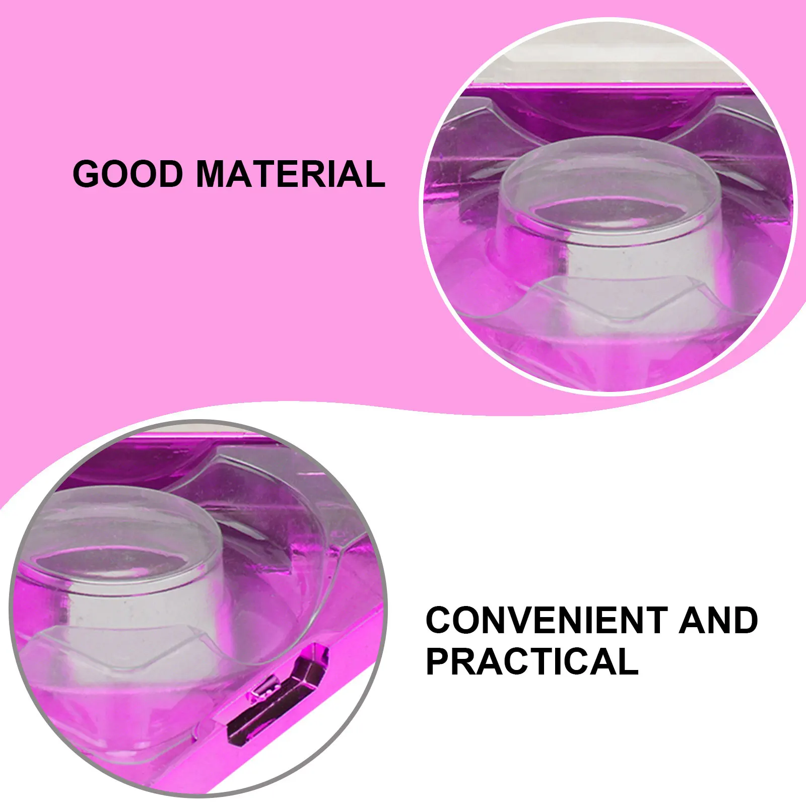 

2Pcs Eyelash Case Bright Fashion Color Diamond Pattern Acrylic False Eyelash Storage Organizer Lash Tray Holder Packing Box