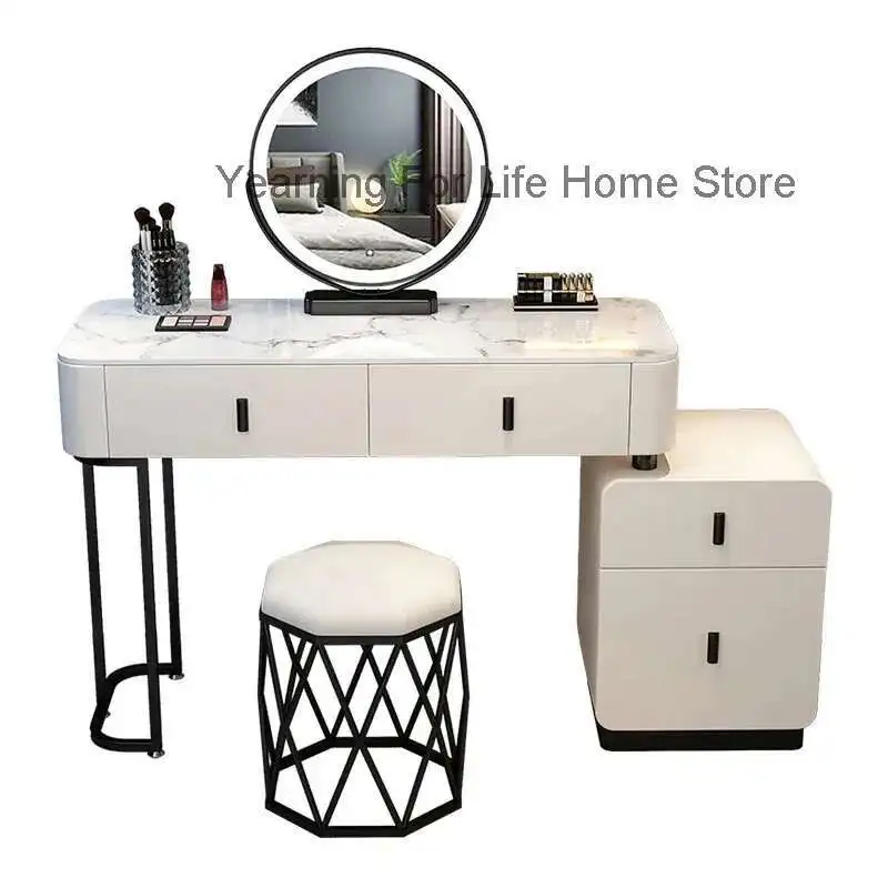 

Bedroom Makeup Dressing Table Accessories Mirror Tool Chest White Vanity Table Filing Cabinets Comoda Pra Quarto Home Furniture