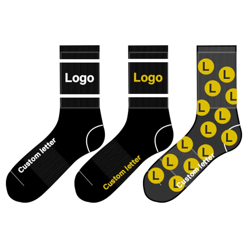 Customized Sports Socks Basketball Football Sock Personalized LOGO Running Sock 38-46cm Men Women Custom Your Design 100Pairs