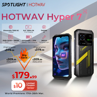 HOTWAV Hyper 7 5G Rugged Phone 6.6'' FHD+ 2K Display 10800mAh Mobile Phone 280LM 64MP Smartphone 8GB 256GB Android 14 Cellphone