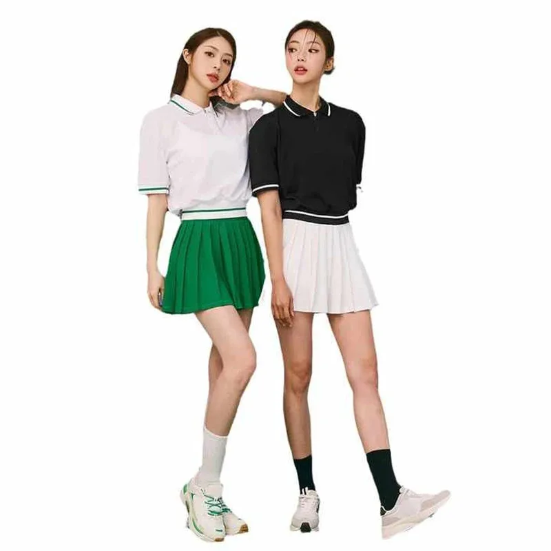 Dames Tennisrok Set 2 stuks Badminton Rok Sets Hoge kwaliteit Ademende Golfrok Set Sneldrogende Pickleball Rok Set