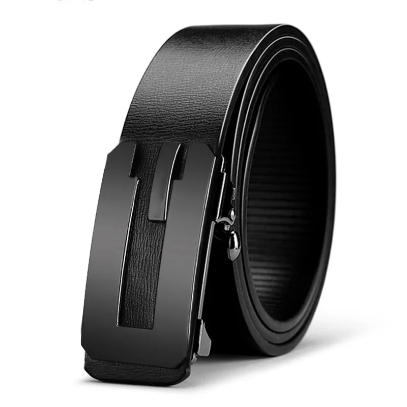 3,3 cm neuer Gürtel, Herren-Gürtel mit automatischer Schnalle, trendiger Business-Hosengürtel aus Rindsleder für junge Leute – Detail 2