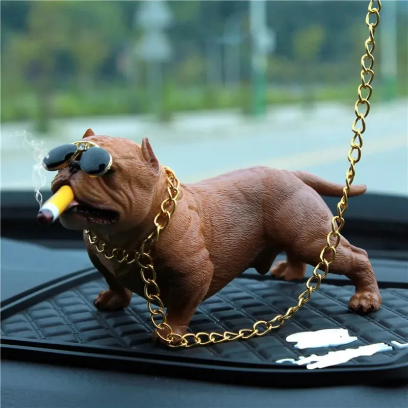 Car decoration bully dog car decoration social dog large boys cool dog car simulation dog