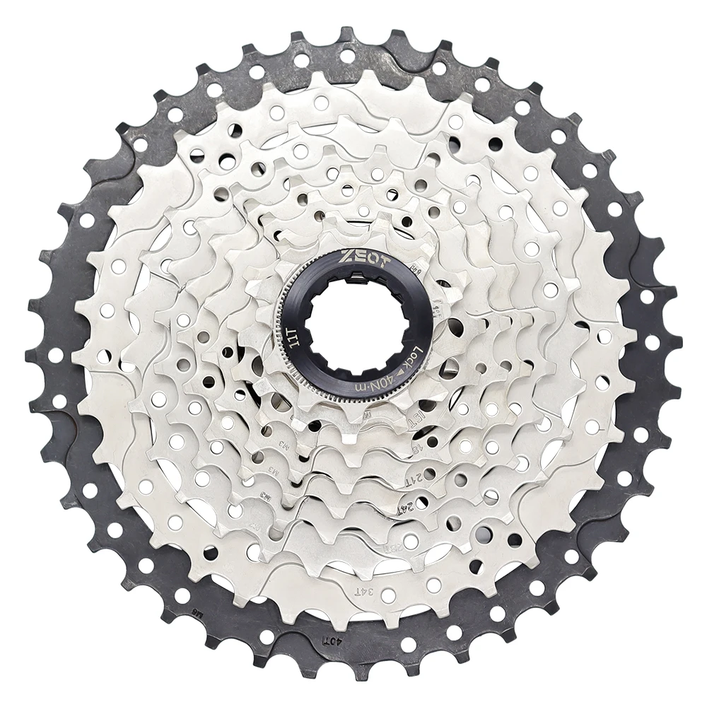 ZEOT 9 Speed Black Silvery Cassette Sprocket MTB Road Bike 11-25/28/32/36/40/42/46/50T Bicycle Freewheel for Shimano Sram