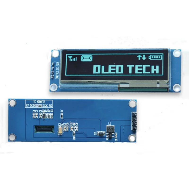 Pantalla OLED IPS de 2,23 pulgadas y 4 pines, pantalla azul PM con placa adaptadora SSD1305, interfaz IIC de 128x33 y 3,3 V