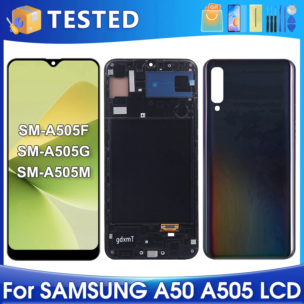 A50 For Samsung Tested A505F A505G A505W A505X A505G A505N LCD Display Touch Screen Digitizer Assembly Replacement