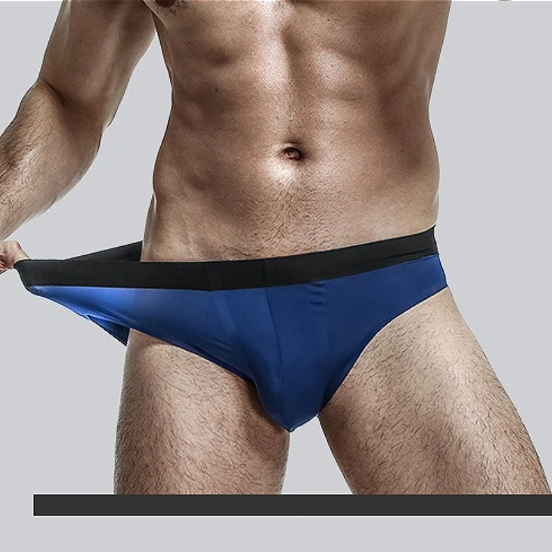 

Mens Intimate Underwear Seamless U Convex Pouch Briefs Ice Silk Man Panties Soft Men's Swimming Trunks Slip Hombre Трусы Мужские