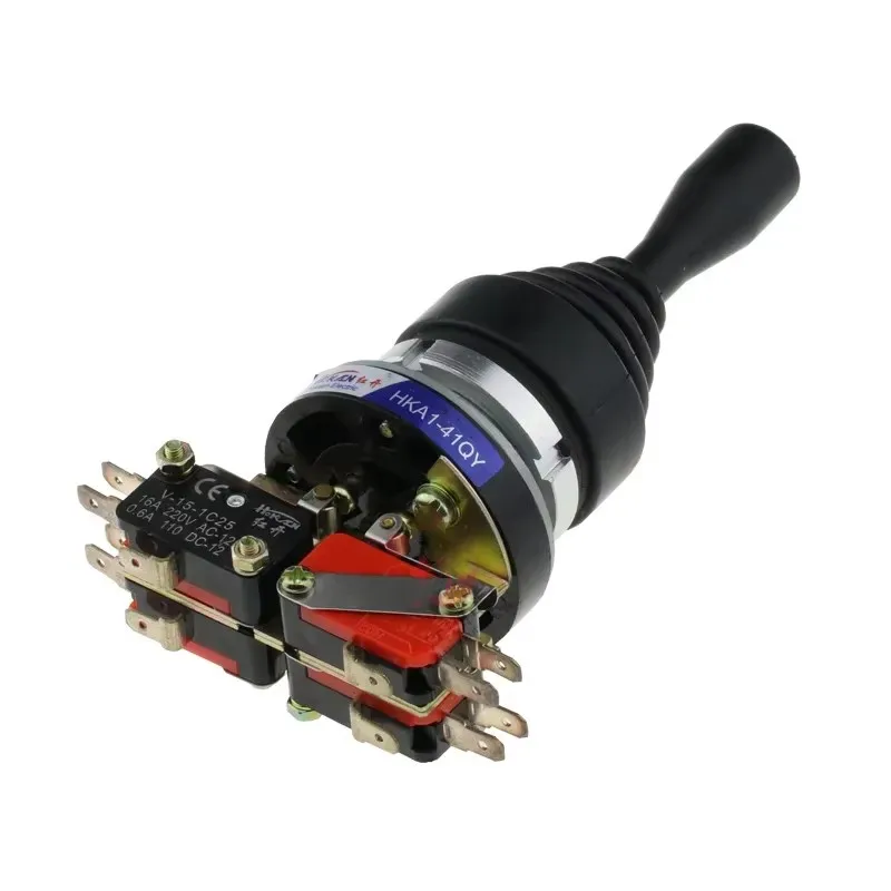 

HKA1-41QZ Industrial Joystick Switch 30mm 4Position Momentary Latching 4NO 4NC Spring Return Cross Rocker Controller Switch