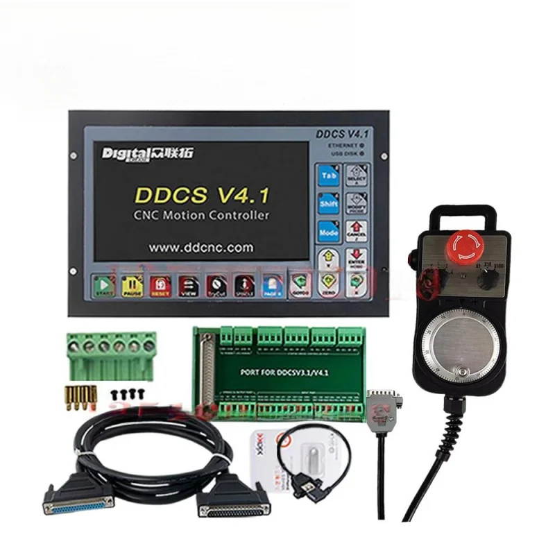 Cnc Offline Controller Ddcsv3.1/Ddcsv4.1 3axis/4axis Control System G-code Usb Interface Metal Housing With E-stop Mpg Handwheel