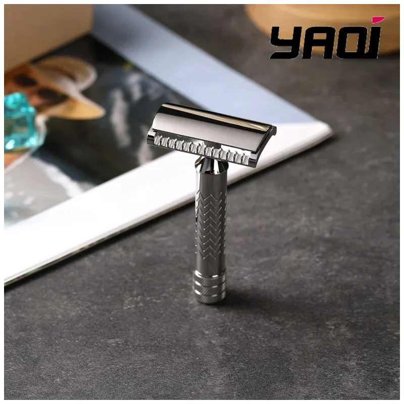 YAQI Beard Shaver Mens CASTOR Stainless Steel Safety Razor Mens Wet Shave Grooming Tools Men Shaving Products 2026