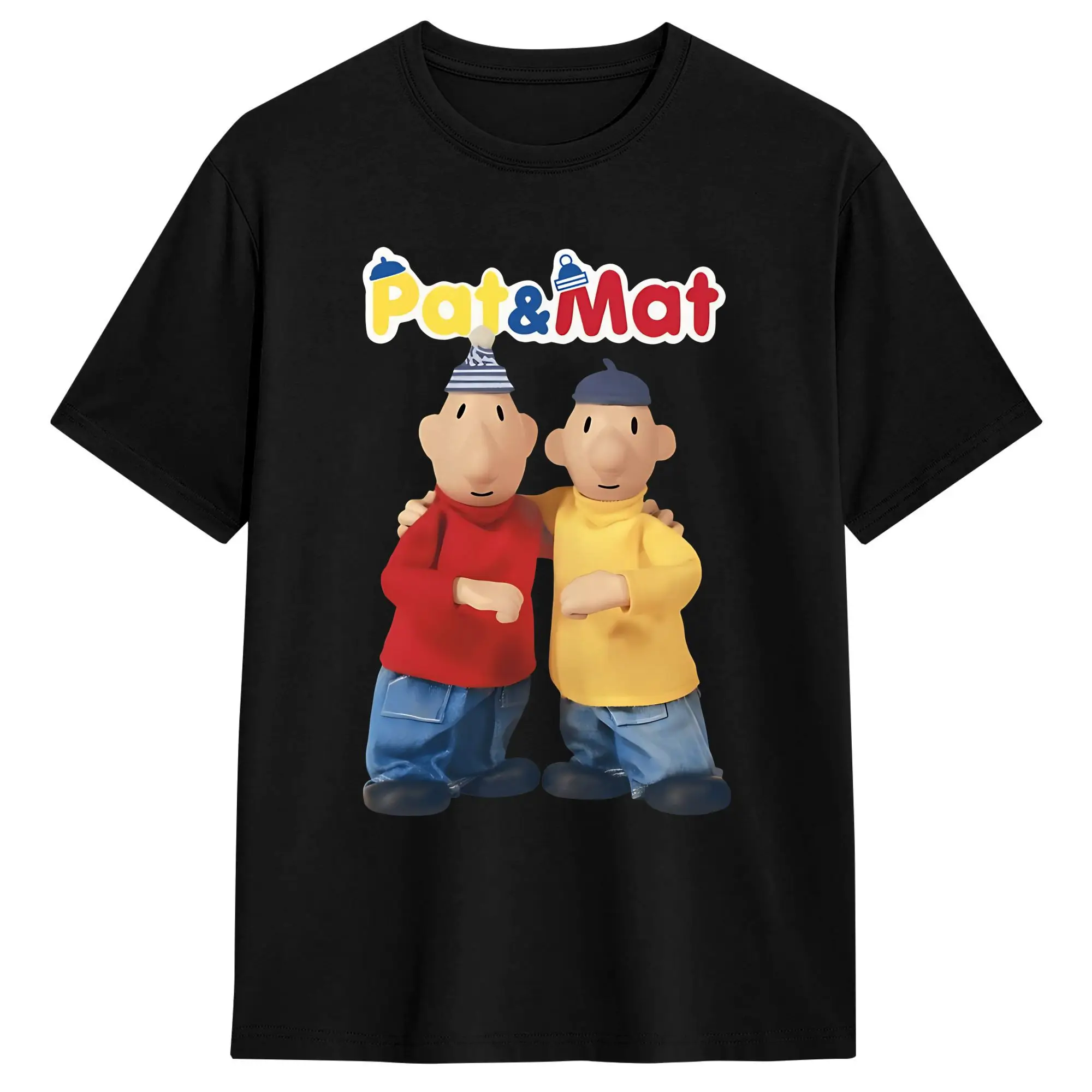 Pat and Mat T Shirt Beach  Cotton T-Shirts For Men's Fashion Casual Tee Shirt Short Sleeve Street Style Tops