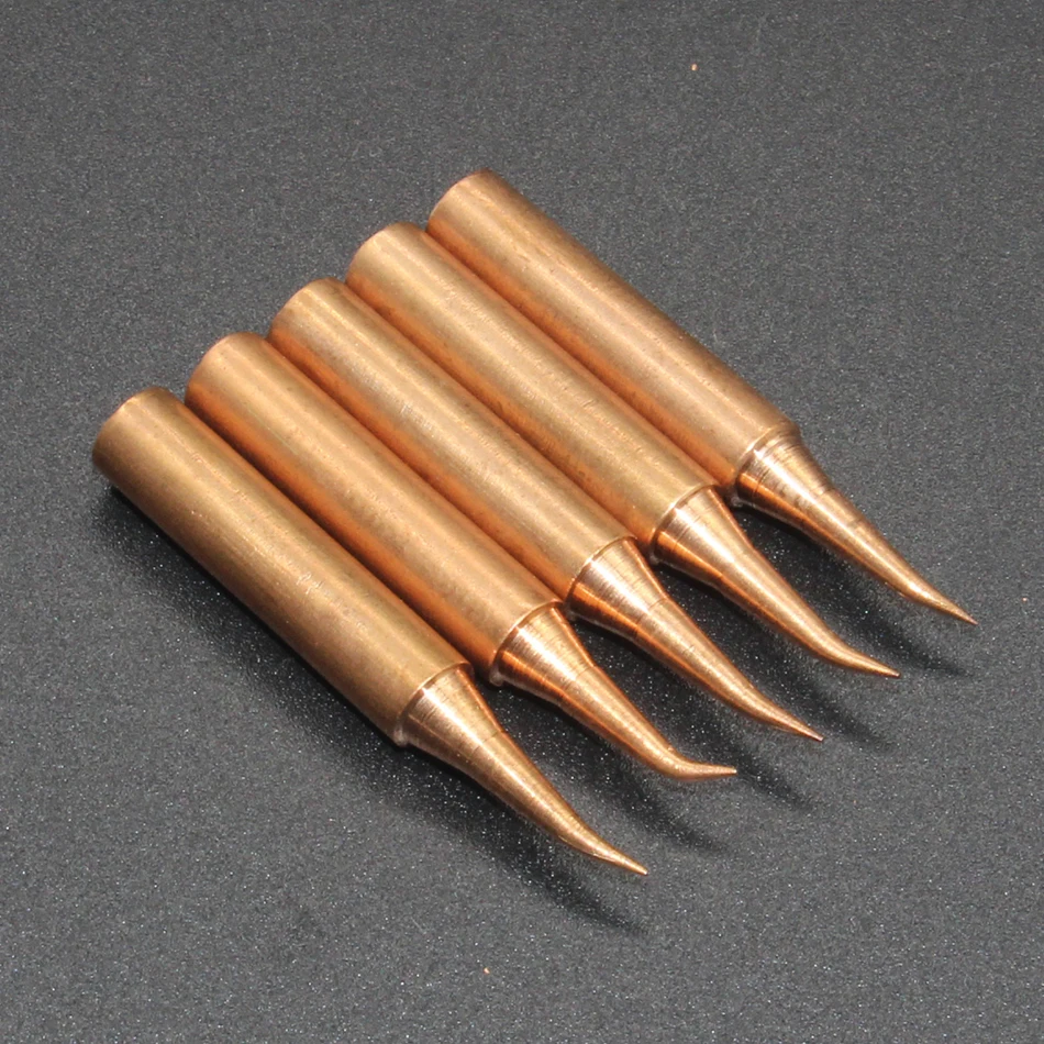 5pcs/lot 900M-T pure copper iron tip welding tip For HAKKO SAIKE ATTEN AOYUE KADA YIHUA Soldering Rework Station Iron