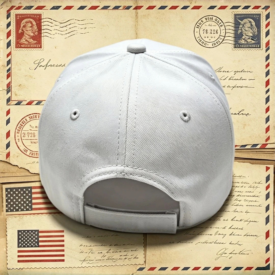 1776 - 2026 250th Anniversary of the Founding of the United States Baseball Cap - Embroidered White Eagle with American Flag - R