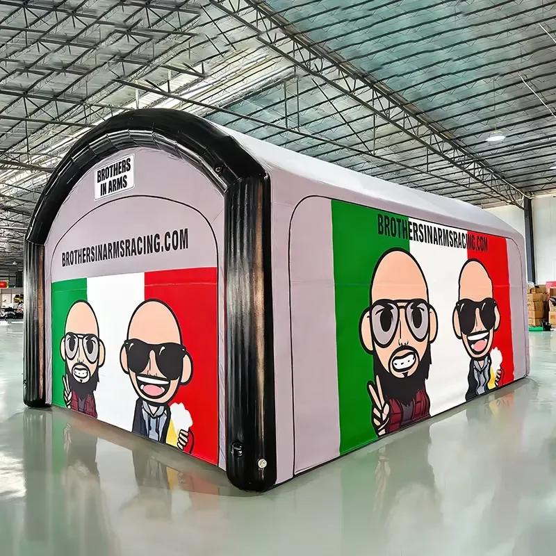 High Quality PVC Waterproof Airtight Tent Custom Size Print Pattern Logo Inflatable Tent for Trade Show Parking Outdoor