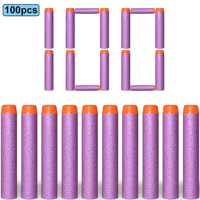 100/50 Stück 7,2 cm Nachfüll-Darts-Kugeln für Nerf N-Strike Elite Series Blasters Gun Soft Bullet Foam Guns Zubehör Kinderspielzeug
