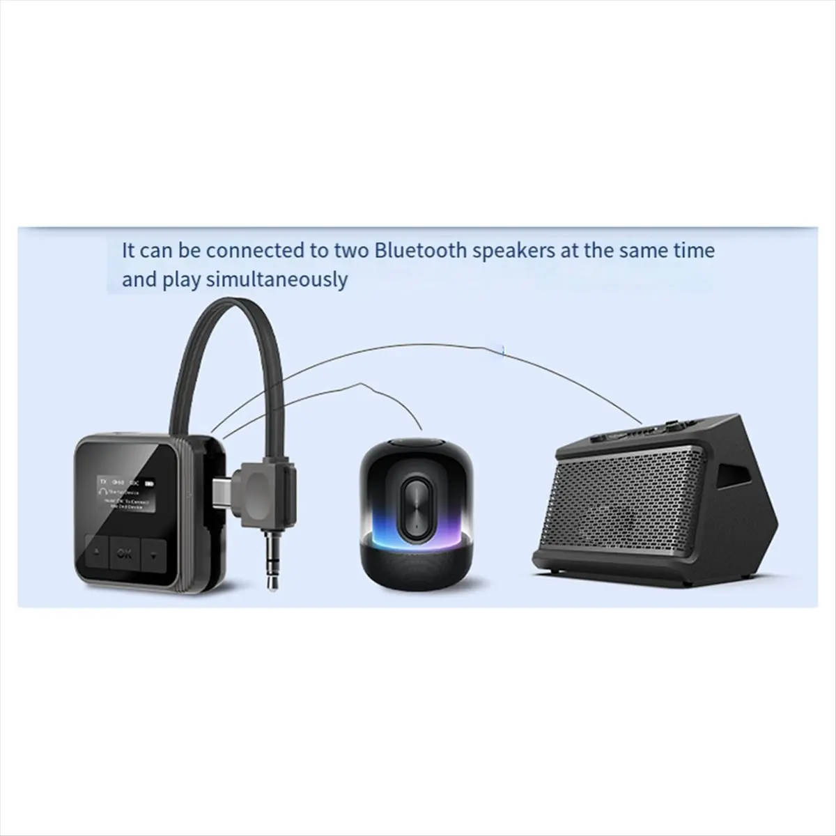 

M85K Обновление 3,5 мм Type-C для наушников, авиационный штекер для самолета, Bluetooth 5,3, адаптер для преобразования аудиопередатчика к динамику