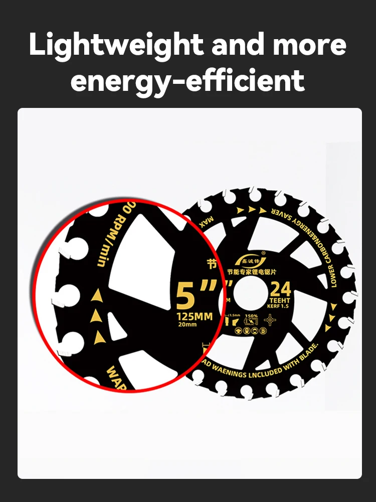1PC Efficient Energy Saving Lithium Electric Saw Blade ForWoodworking Electric Circular SawCutting Blade Handheld SawAlloy